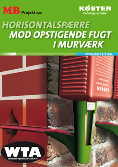 Horisontalspærre mod opstigende fugt i murværk